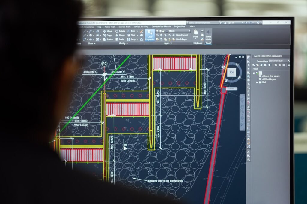 Mechanical engineering software and CAD workstation