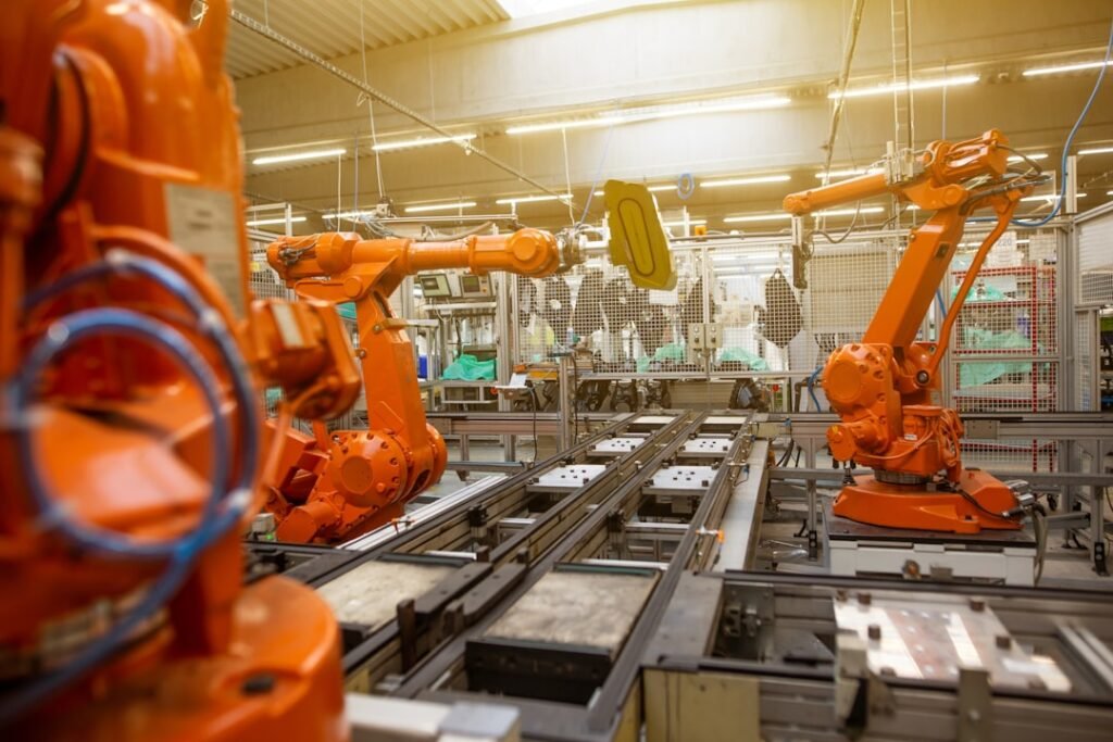 Industrial robots in manufacturing