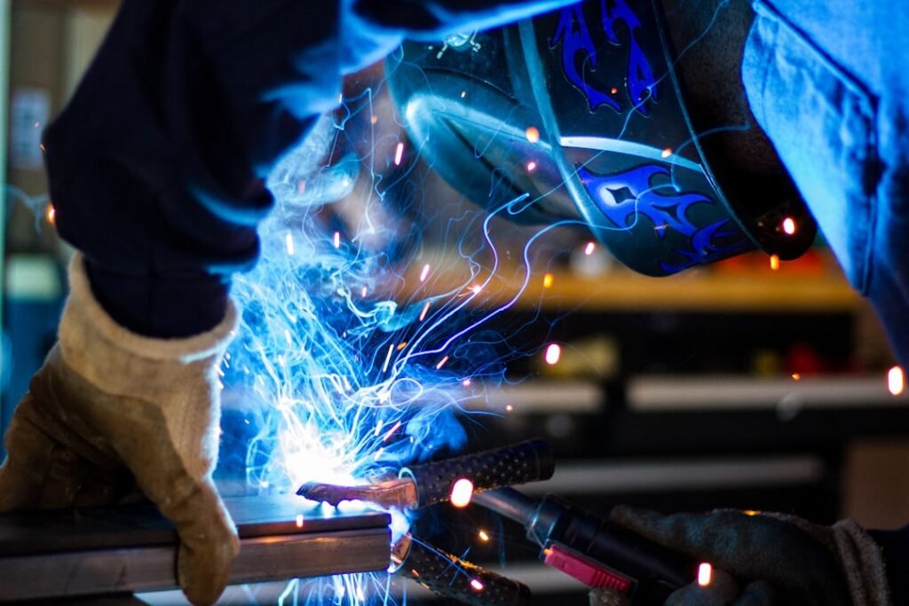 Industrial welding fabrication for engineering drawings